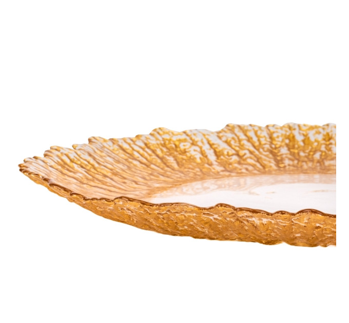 Тарелка "Солнечные лучи", золотая, 33 см, (комплект 6 шт) (9158-007)