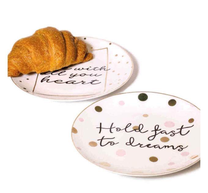 Тарілка "Тримайся за мрії", *рандомний вибір дизайну, (комплект 4 шт) (8900-052)