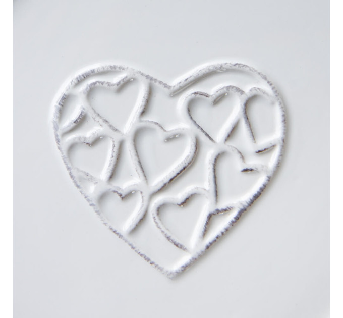 Тарелка 24,5 см "Сердца", (комплект 3 шт) (011AS)