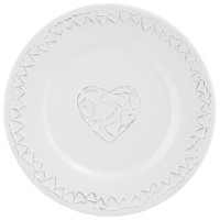 Тарелка десертная 19,5 см "Сердца", (комплект 4 шт) (010AS)