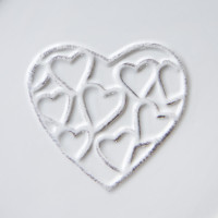 Тарелка десертная 19,5 см "Сердца", (комплект 4 шт) (010AS)