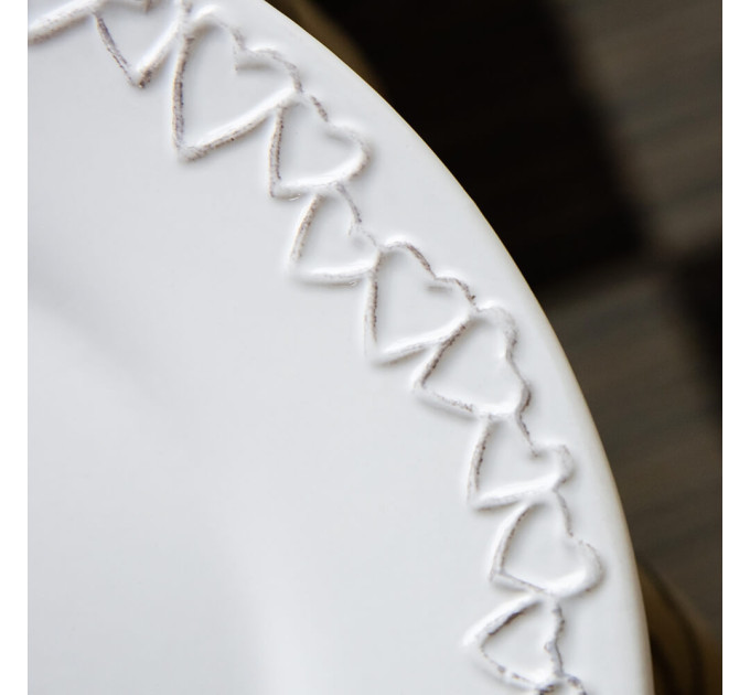 Тарелка десертная 19,5 см "Сердца", (комплект 4 шт) (010AS)