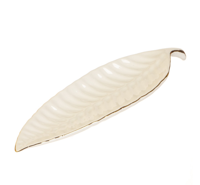 Блюдо "Білий листок-човник" (4001-007)