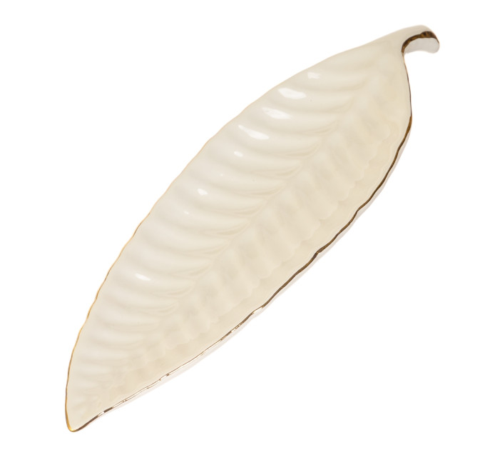Блюдо "Білий листок-човник" (4001-007)