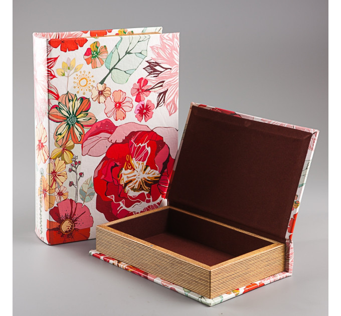 Набор книг-шкатулок "Клумба" (30*21*7 см) (055U)