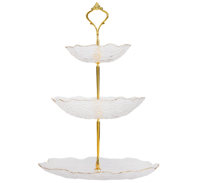 Блюдо 3-х ярусне "Білий гранат" (9058-026)