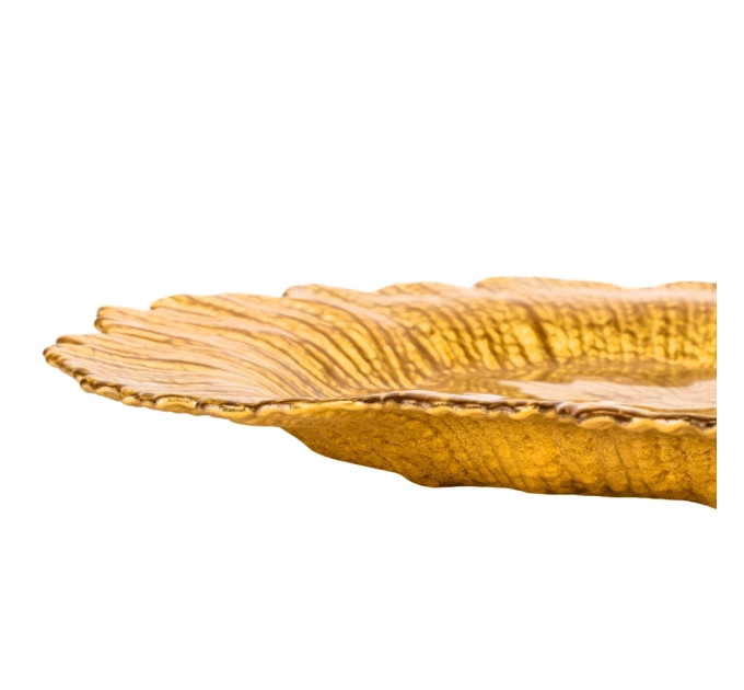 Тарелка "Рассвет", золотая, 34 см, (комплект 6 шт) (9158-003)