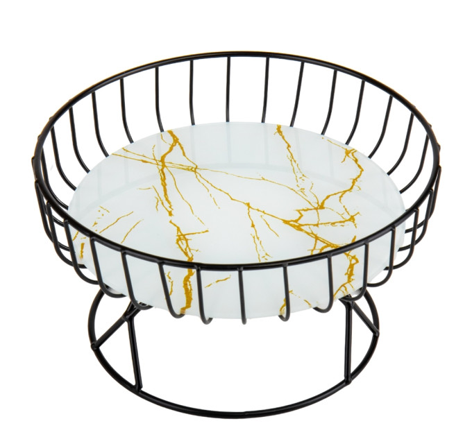 Фруктовница "Мрамор", 22,5*12,5 см (9063-003)