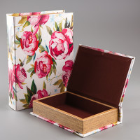 Набор книг-шкатулок "Пионы" (30*21*7 см) (053U)