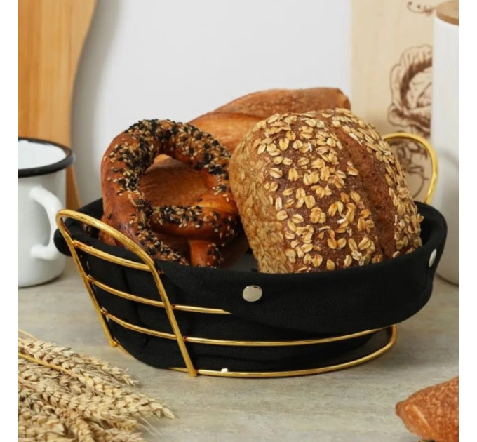 Хлебница металлическая "Благоухающая сдоба", 26*11,5 см (9061-001)