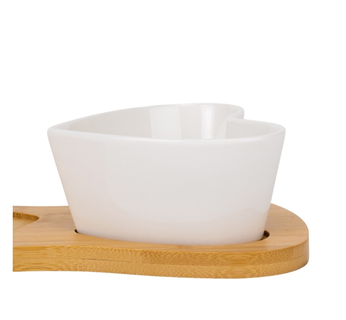 Набір піал на бамбуковій підставці "Половинки", 24,5 см (9184-027)