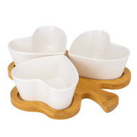 Набор пиал на бамбуковой подставке "Вкус жизни", 24 см (9184-026)