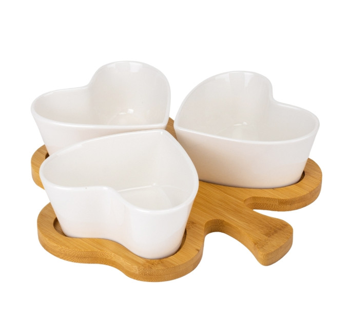 Набор пиал на бамбуковой подставке "Вкус жизни", 24 см (9184-026)