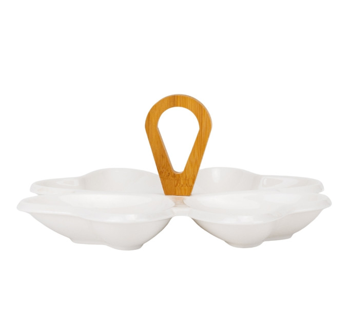 Набор пиал на бамбуковой подставке "Светлые сердца", 27 см (9184-018)