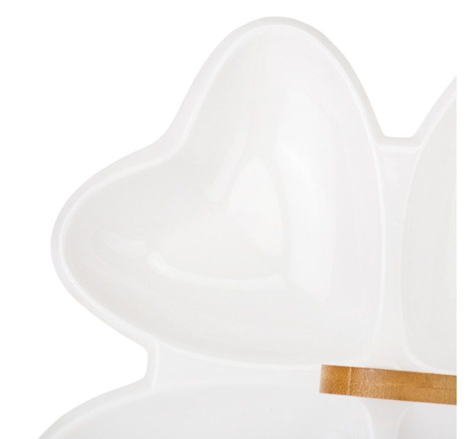 Набор пиал на бамбуковой подставке "Светлые сердца", 27 см (9184-018)