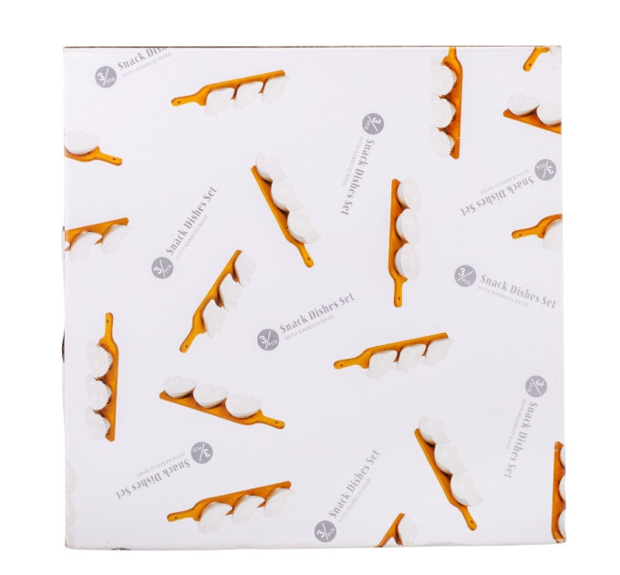 Набор пиал на бамбуковой подставке "Светлые сердца", 27 см (9184-018)