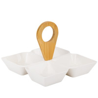 Набор пиал на бамбуковой подставке "Геометрия", 20 см (9184-016)