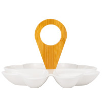 Набор пиал на бамбуковой подставке "Светлые сердца", 22 см (9184-015)