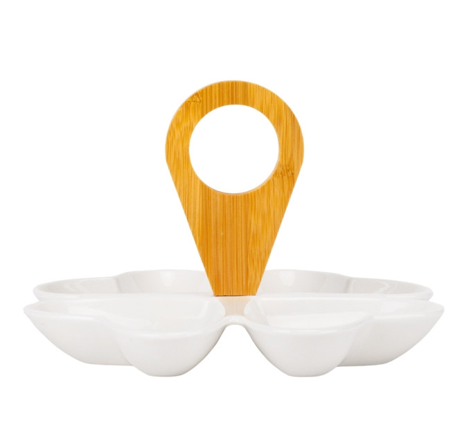 Набор пиал на бамбуковой подставке "Светлые сердца", 22 см (9184-015)