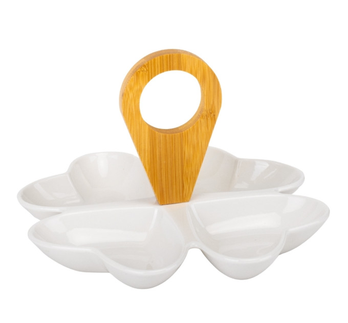 Набор пиал на бамбуковой подставке "Светлые сердца", 22 см (9184-015)