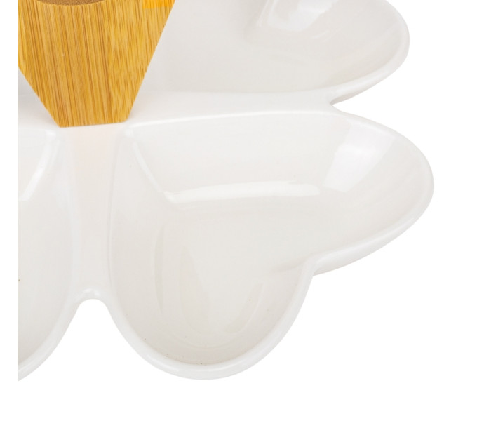 Набор пиал на бамбуковой подставке "Светлые сердца", 22 см (9184-015)