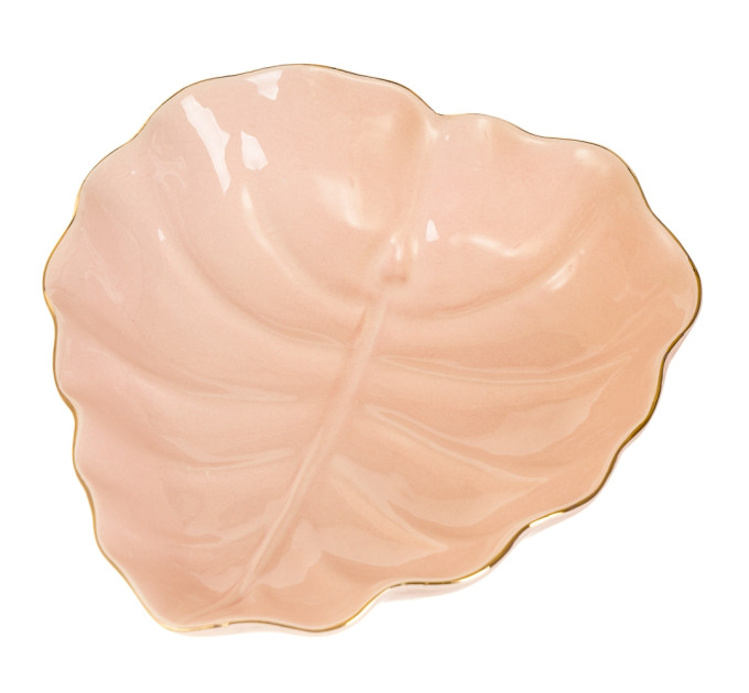 Блюдо "Рожевий листок тропіки", (комплект 2 шт) (4001-005)