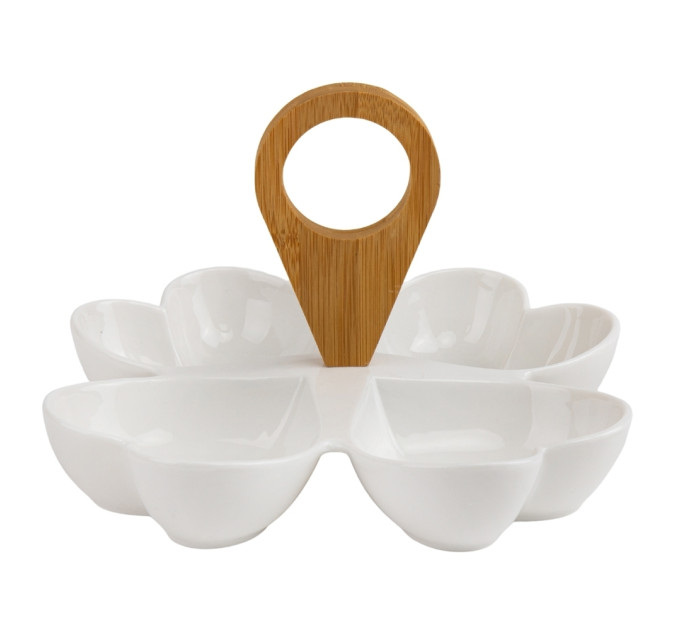 Набор пиал на бамбуковой подставке "Светлые сердца", 24 см (4004-017)