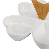 Набор пиал на бамбуковой подставке "Светлые сердца", 24 см (4004-017)