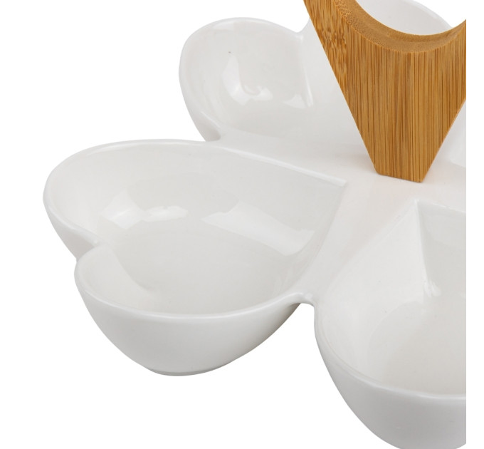 Набор пиал на бамбуковой подставке "Светлые сердца", 24 см (4004-017)