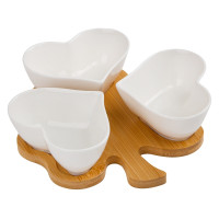 Набор пиал на бамбуковой подставке "Вкус жизни", 17 см (4004-007)