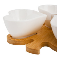 Набор пиал на бамбуковой подставке "Вкус жизни", 17 см (4004-007)