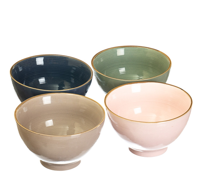 Набор из 4 пиал. Ассорти (004ALP/assorted)