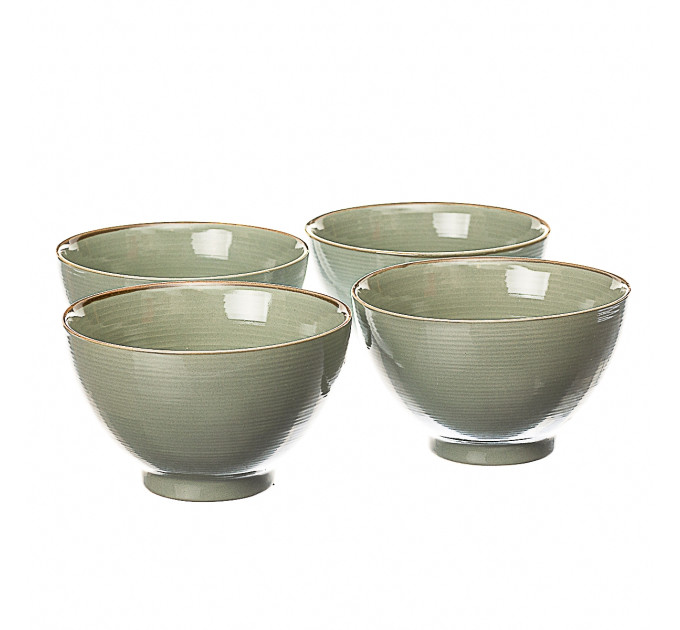 Набор из 4 пиалов. Оливковый (004ALP/green)