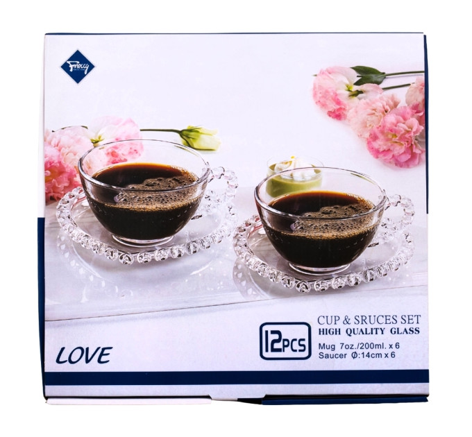 Чашка и блюдце "Сердце", 200 мл, 200 мл (9145-005)