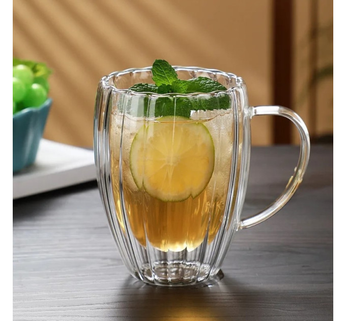 Стакан с двойными стенками и ручкой "Fresh", 350 мл (9142-031)