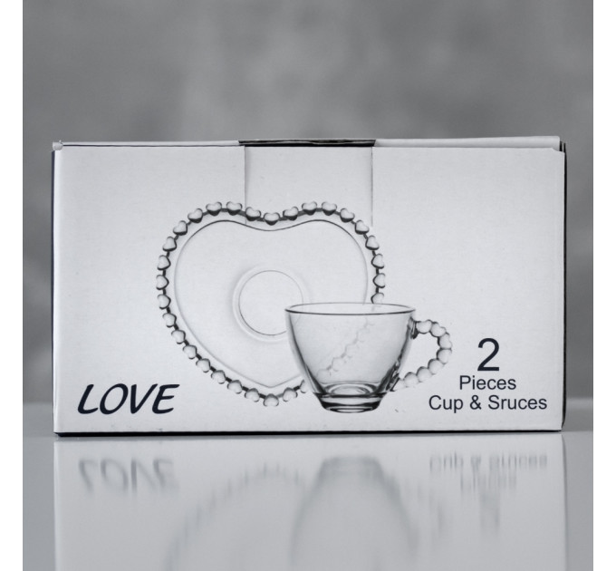 Чашка з блюдцем "Серце" (9145-006)