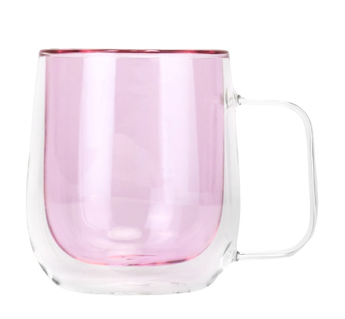 Стакан с двойными стенками и ручкой "Радуга", 250 мл * Рандомный выбор дизайна (9095-005)