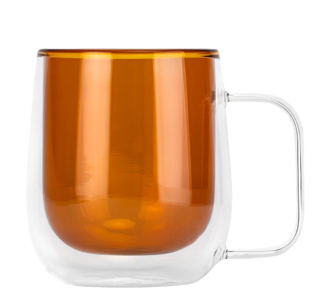 Стакан с двойными стенками и ручкой "Радуга", 250 мл * Рандомный выбор дизайна (9095-005)