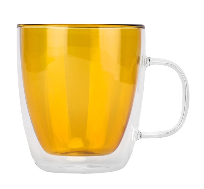 Склянка з подвійними стінками та ручкою "Калейдоскоп", 400 мл * Рандомний вибір дизайну (9095-004)