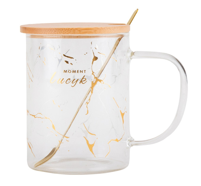 Склянка з кришкою "Цінуй момент", 180 мл * Рандомний вибір дизайну (9045-011)