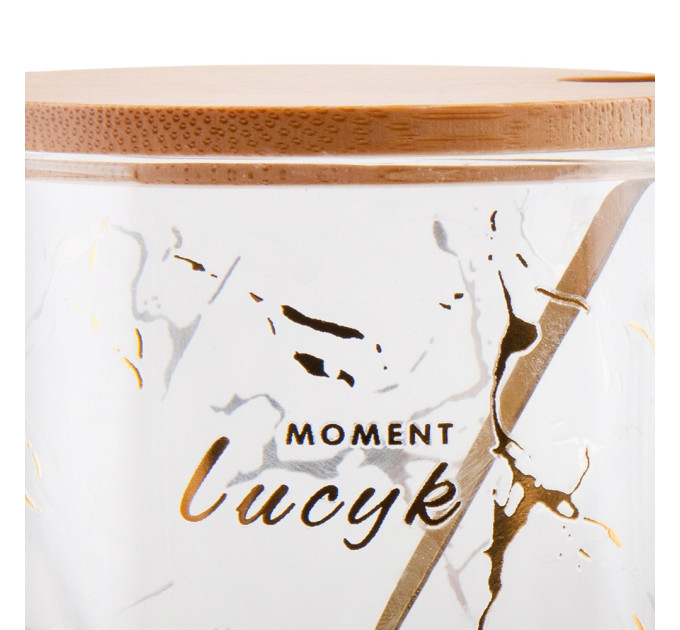 Склянка з кришкою "Цінуй момент", 180 мл * Рандомний вибір дизайну (9045-011)