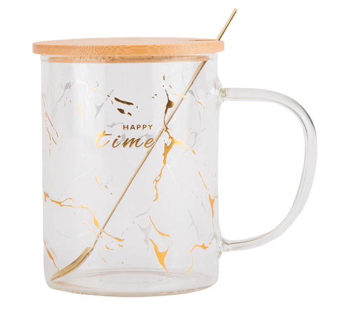 Склянка з кришкою "Цінуй момент", 180 мл * Рандомний вибір дизайну (9045-011)