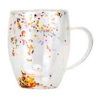 Стакан с двойными стенками и ручкой "Блестки", 300 мл * Рандомный выбор дизайна (9095-007) Стакан с двойными стенками и ручкой "Блестки", 300 мл * Рандомный выбор дизайна (9095-007)