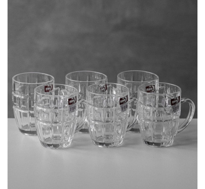 Пивной бокал "Настоящее Удовольствие", (комплект 6 шт) 390 мл (ZB06-300C)