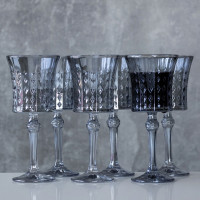 Бокал "Сомелье", серо-голубой, (комплект 6 шт) 250 мл (9102-005)