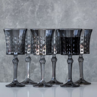 Бокал "Сомелье", серый, (комплект 6 шт) 250 мл (9102-004)