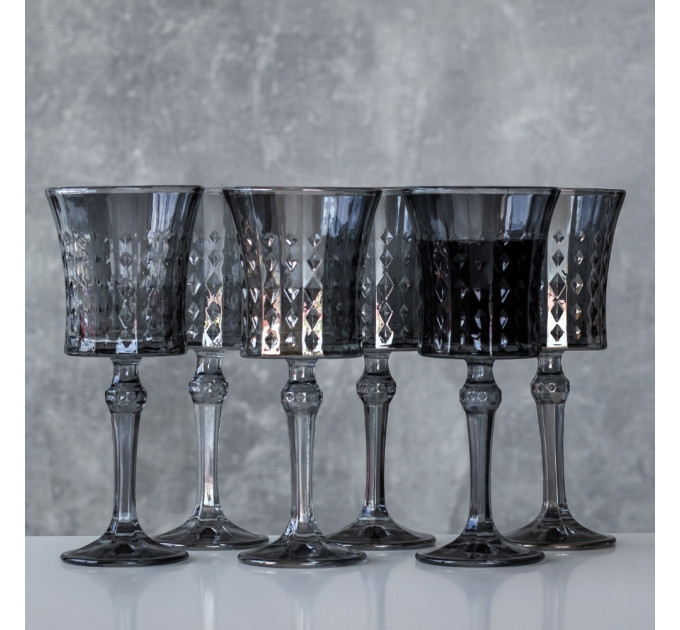 Бокал "Сомелье", серый, (комплект 6 шт) 250 мл (9102-004)