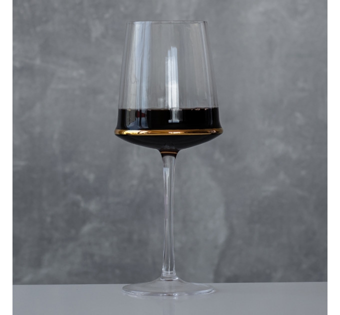 Бокал "Золотая элегантность", (комплект 6 шт) 500 мл (9118-009)
