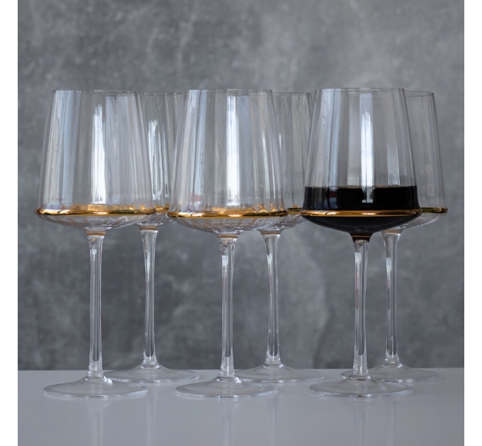 Бокал "Золотая элегантность", (комплект 6 шт) 500 мл (9118-009)