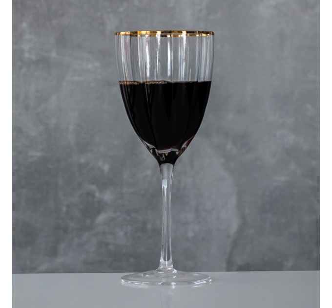 Бокал "Золотые лепестки", (комплект 6 шт) 330 мл (9118-002)